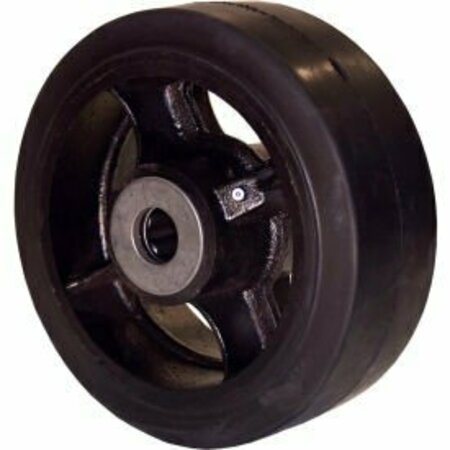 RWM CASTERS 5in x 2in Mold-On Rubber Wheel with Roller Bearing for 1/2in Axle - RIR-0520-08